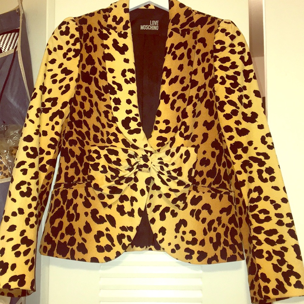 Love Moschino Leopard Print Blazer/Jacket